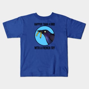 Bird with a Fry (Small Print) Kids T-Shirt